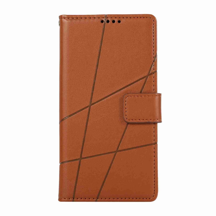 For iPhone 11 PU Genuine Leather Texture Embossed Line Phone Case with card slots and wrist strap, showcasing its stylish design and functionality.